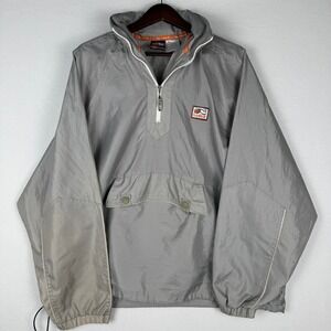 Lugz Anorak Windbreaker Jacket Mens M Nylon Kangaroo Pocket 90s Y2K Streetwear